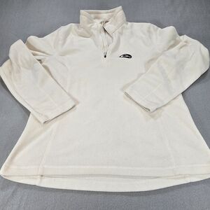 Lady Drake Cream Quarter Zip Fleece Pullover Women’s Large Soft Cozy